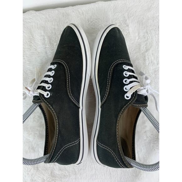 Vans Black Classic Lace-Up Canvas Sneakers Men's 5.5 / Women's 7 - Picture 4 of 8